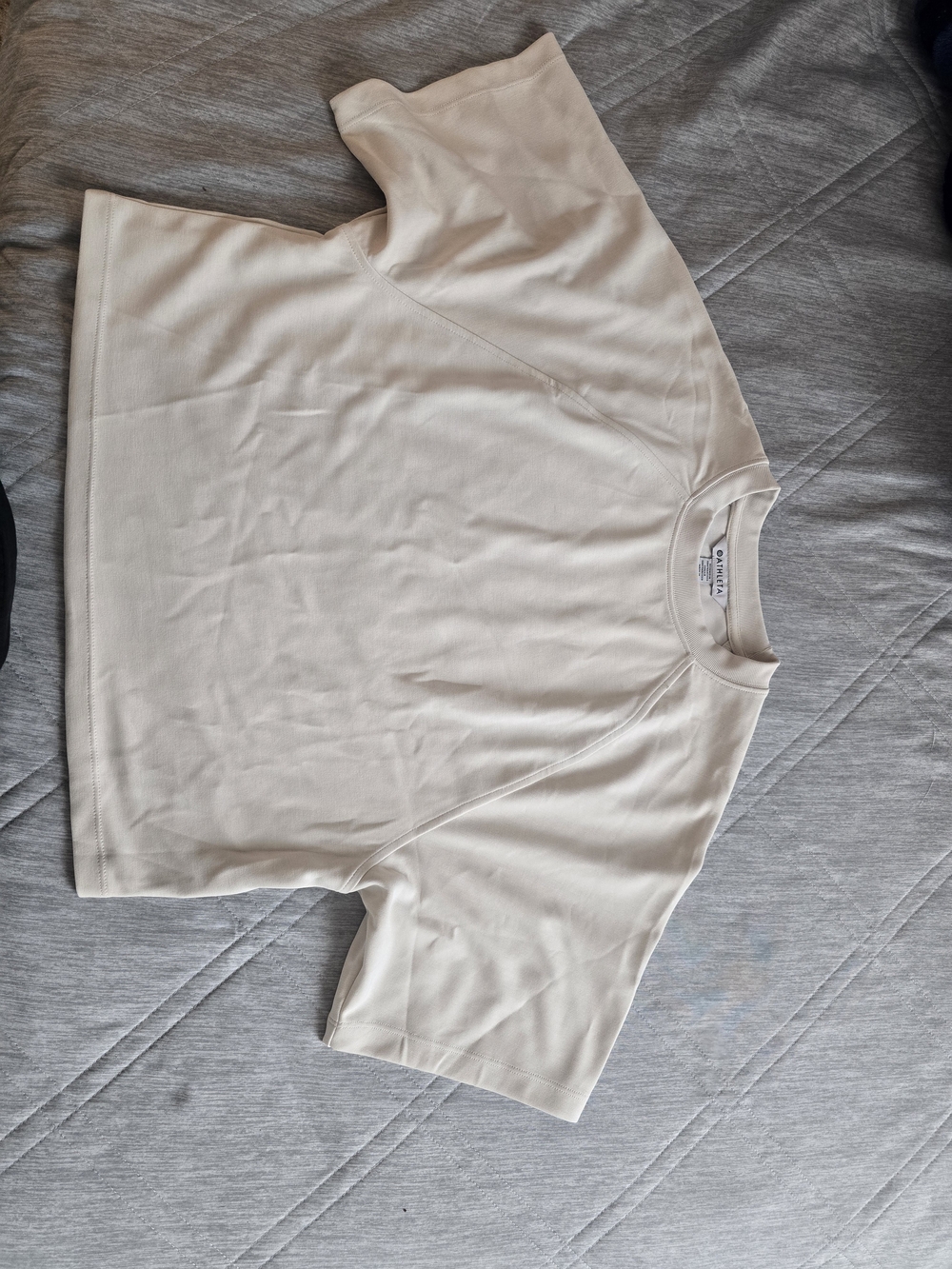 Athleta Light Cream Crewneck Tee
